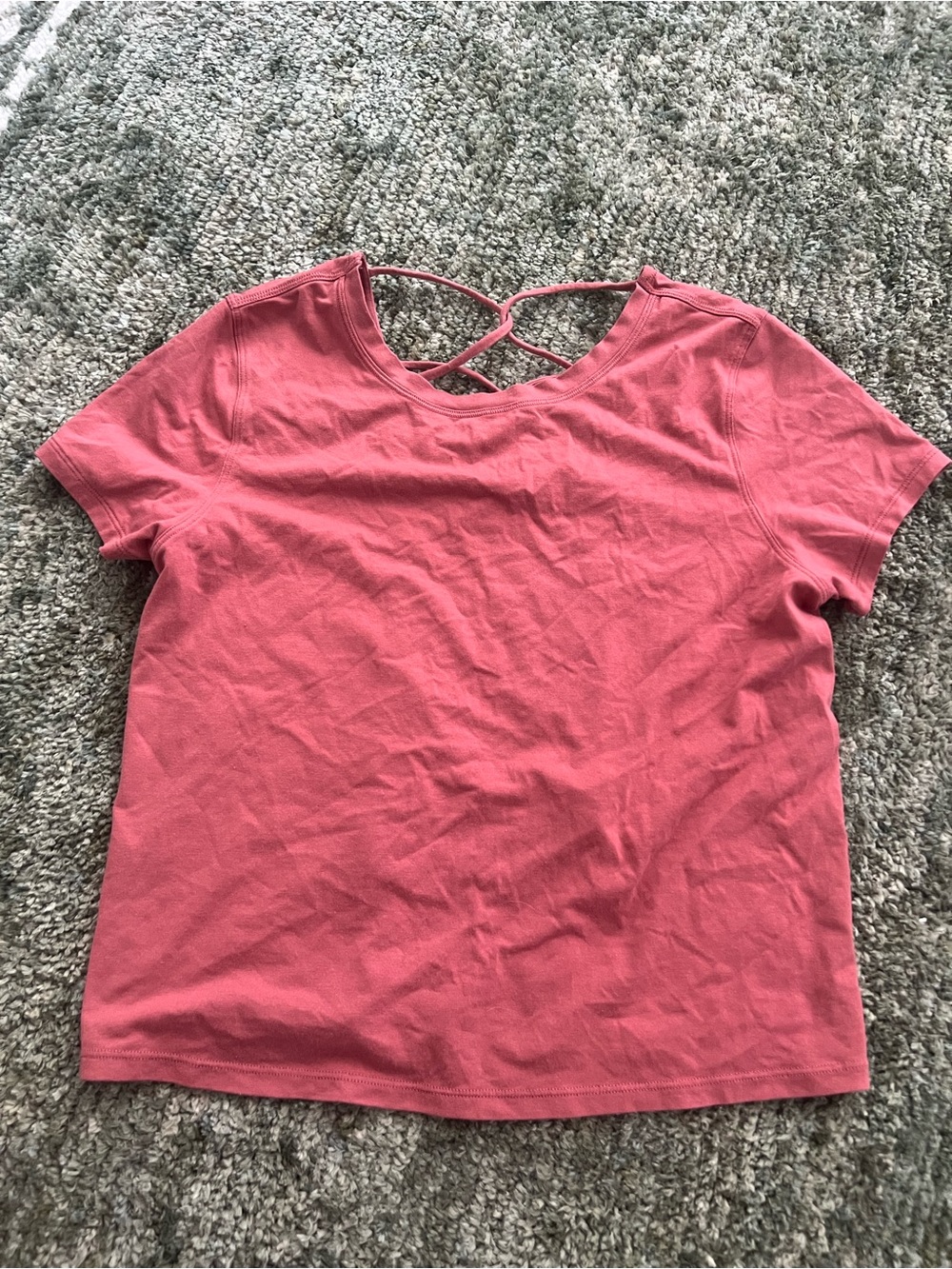 Lululemon Pink Crisscross Back Short Sleeve Tee Size 2